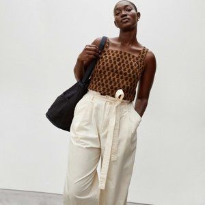 Everlane The Button Back Tank Walnut NWOT